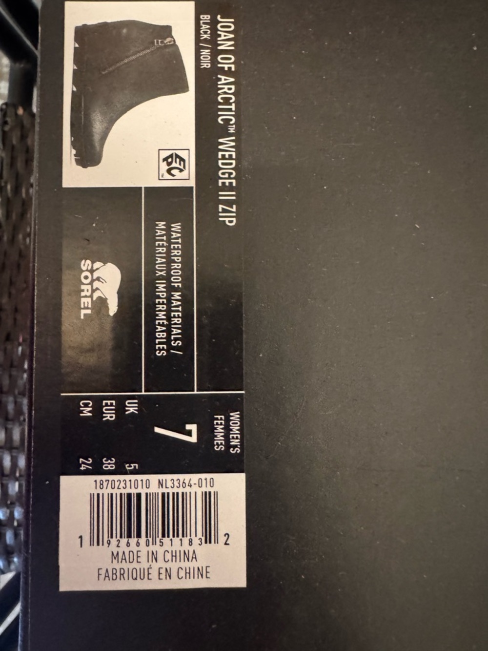 Sorel Black Joan of Arctic Wedge Boots - Picture 4 of 4